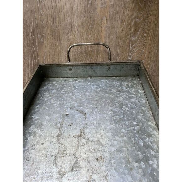 Pier 1 Magnolia 2015 Galvaniz Garden Tray with handles - Picture 8 of 8